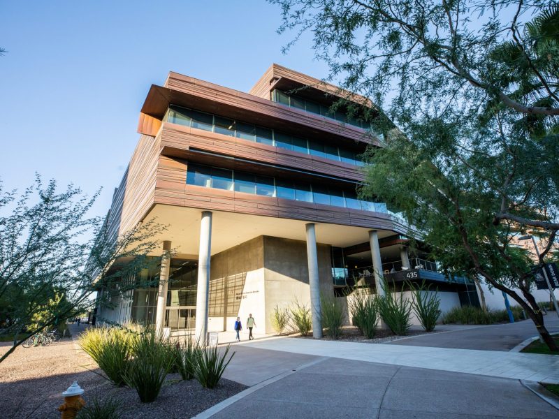 Students walking at NAU–Phoenix Bioscience Core campus