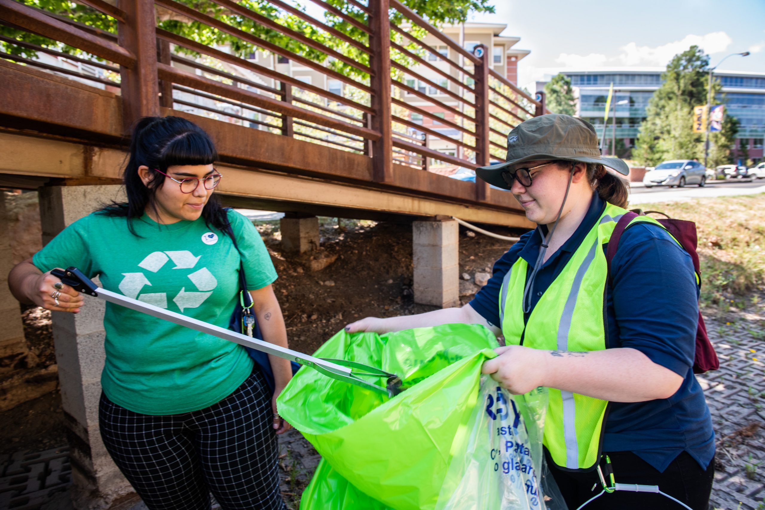 Axe The Trash volunteers picking up litter.