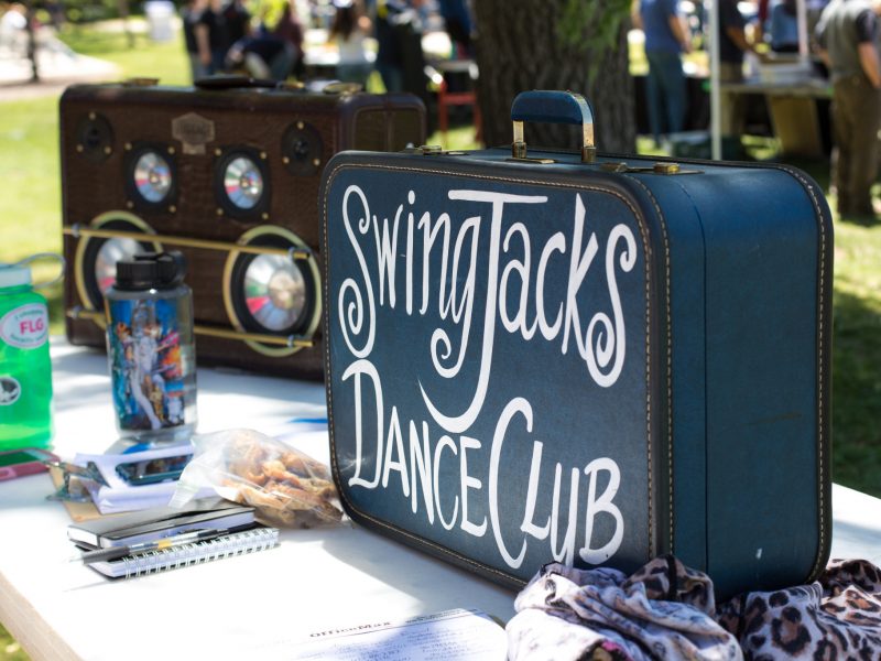 SwingJacks Dance Club table during orientation.