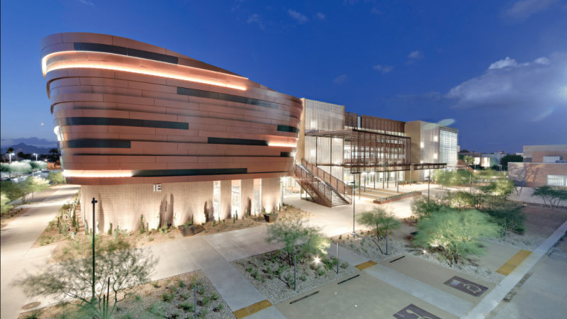 A drone shot of the Gateway Community College