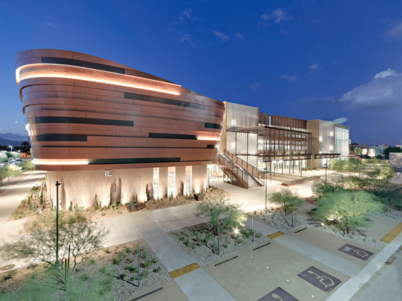 A drone shot of the Gateway Community College