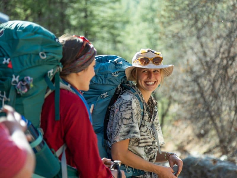 Students participate in outdoor recreation activity.