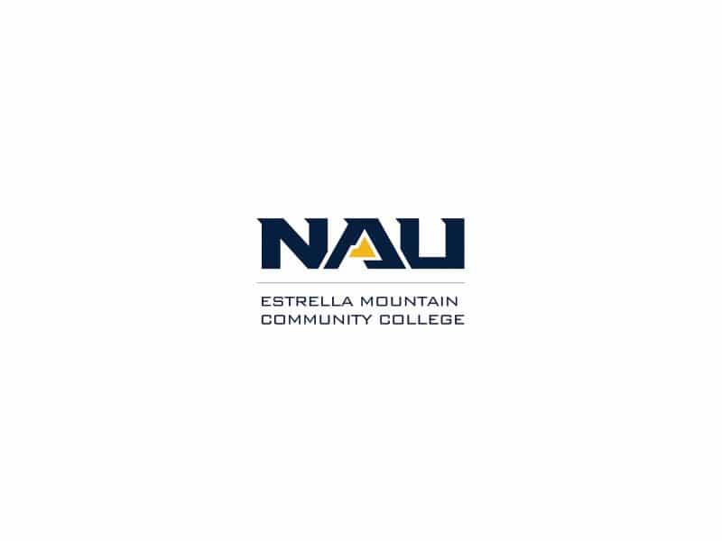 N A U Estrella Mountain Community College logo.