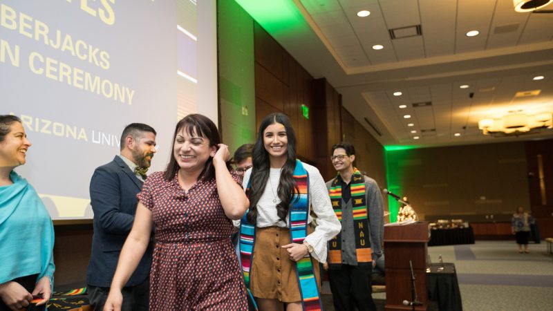 Students at a celebration.