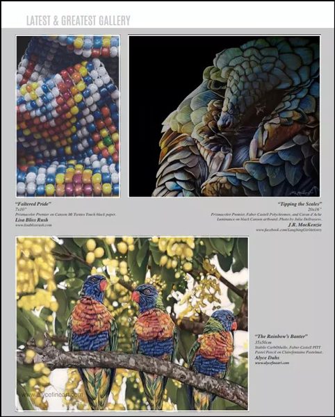 Magazine page featuring artwork by J.R. MacKenzie