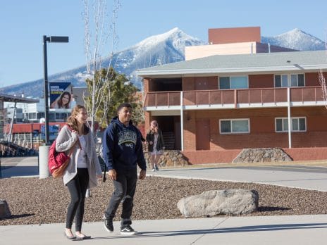 students on campus