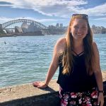 NAU student at the waterfront in Wollongong.