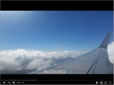 A screenshot of a Youtube video of an airplane wing.