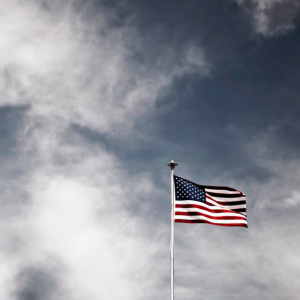 The United States flag.