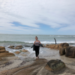 Juliana at the beach in Uruguay.
