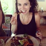 NAU student eating a meal in Perth.