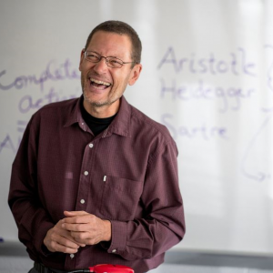 teacher laughing