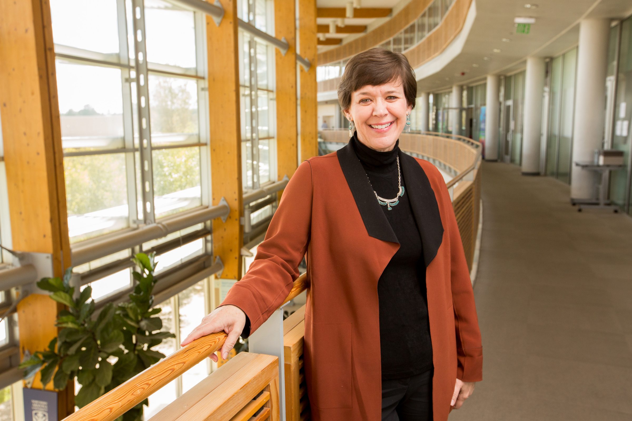 A portrait of Julie Baldwin.