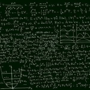 Quantum Physics Blackboard.