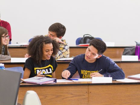 students helping each other 