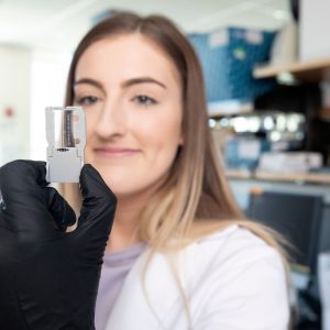 Student working on genetics in the Laboratory. 