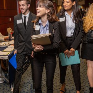 Students exploring their options at the career fair. 