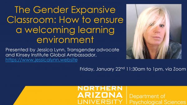 Flyer for presentation on the gender expansive environment 