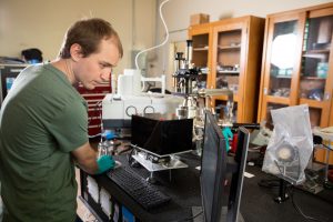 Mitchell Magnuson work in the PEAXS lab