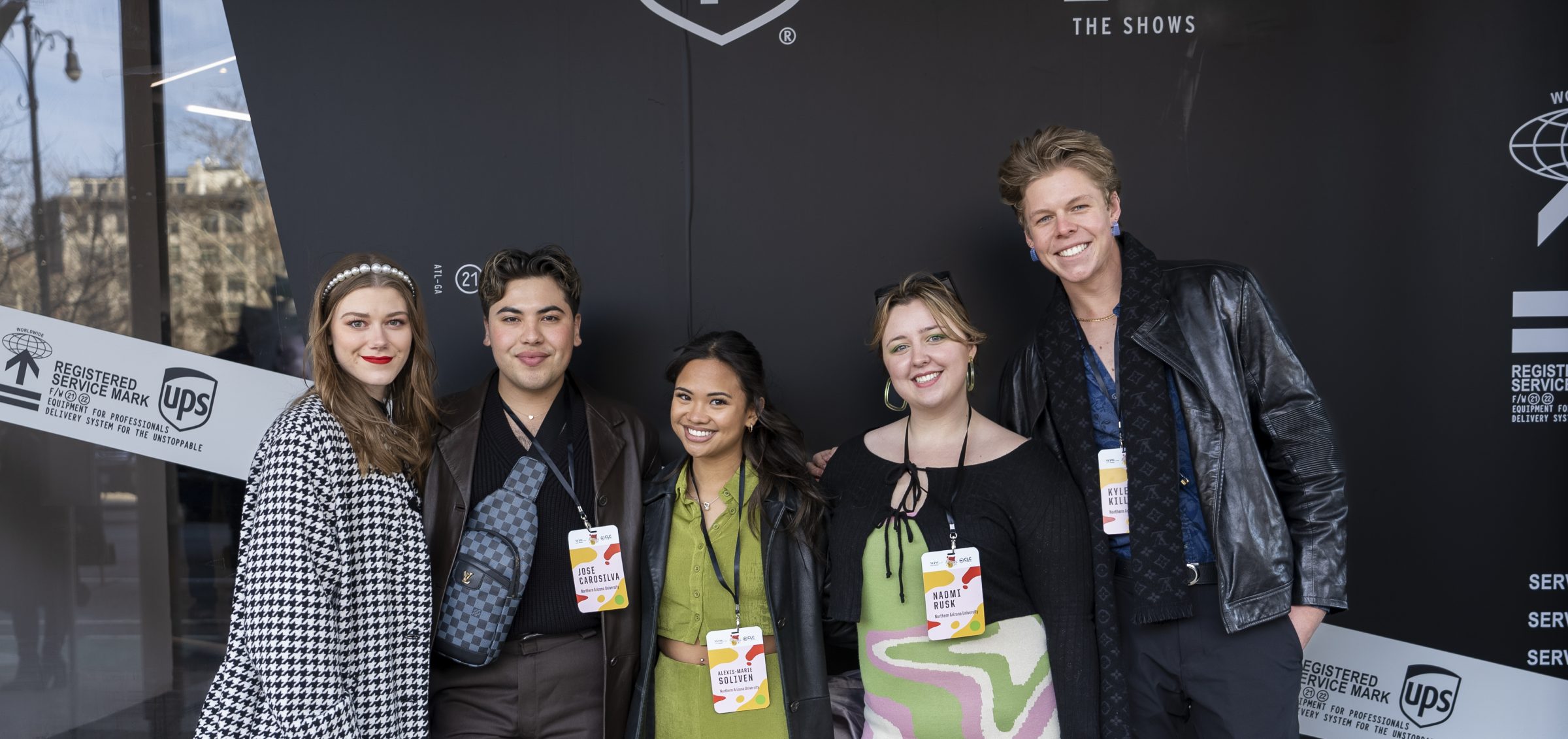 NAU students posing at New York Fashion Week.