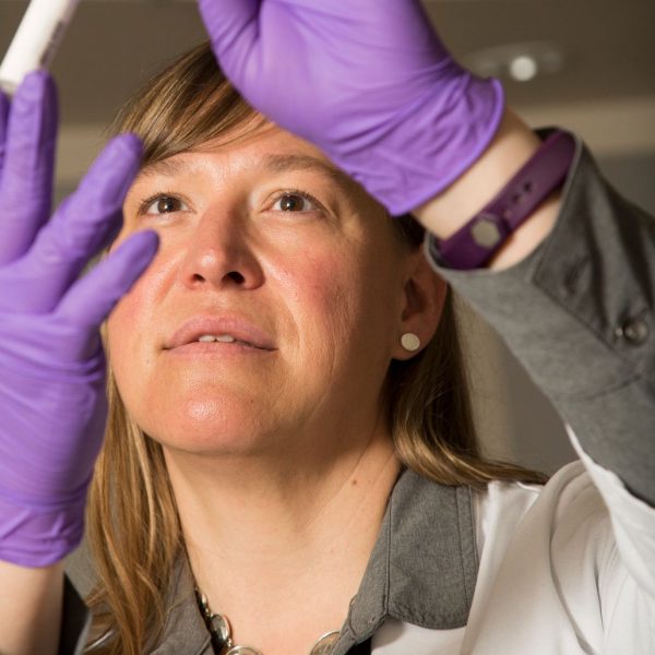 Bridget Barker in the lab.