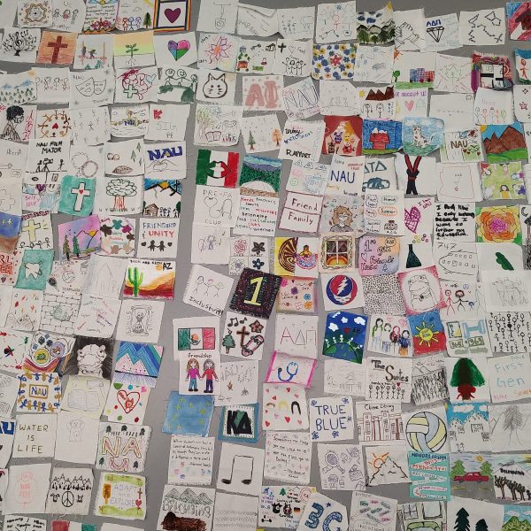 Student quilt patches from Associate Teaching Professor Jason Whetten's classes.