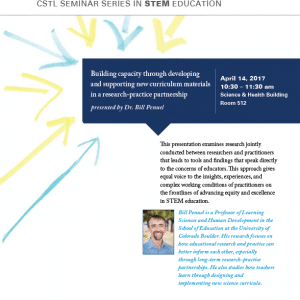 STEM Education Seminar with Dr. Bill Penuel
