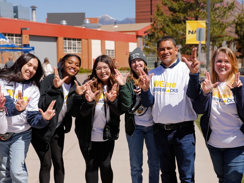 N A U students participating in Giving Day.