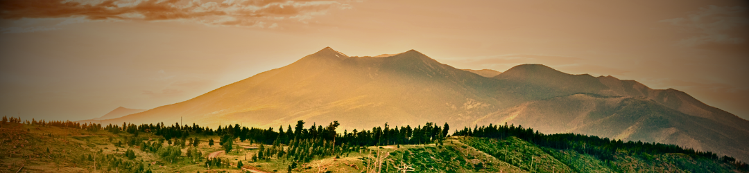 San Francisco Peaks at sunset.