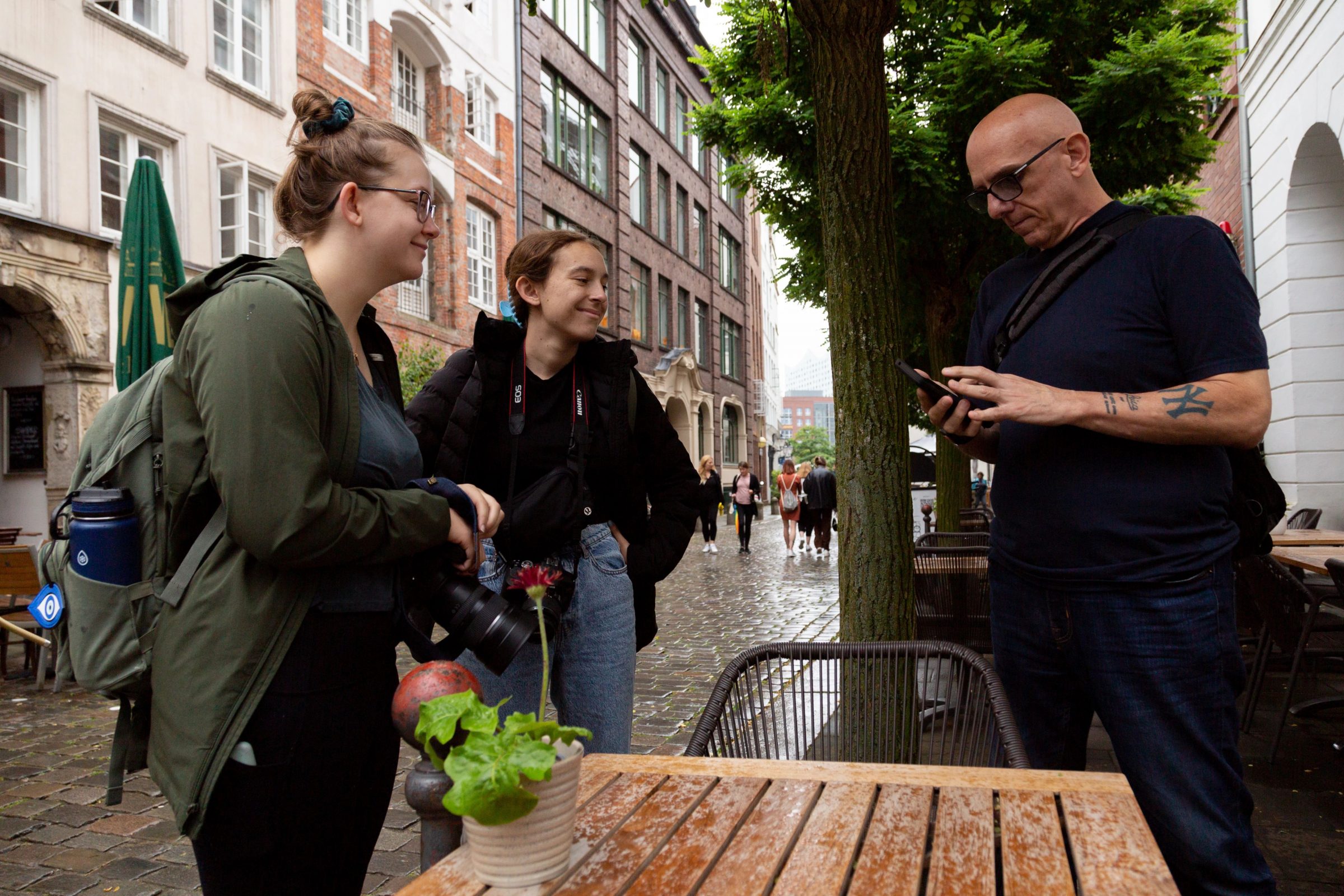 Students on study abroad in Hamburg, Germany.