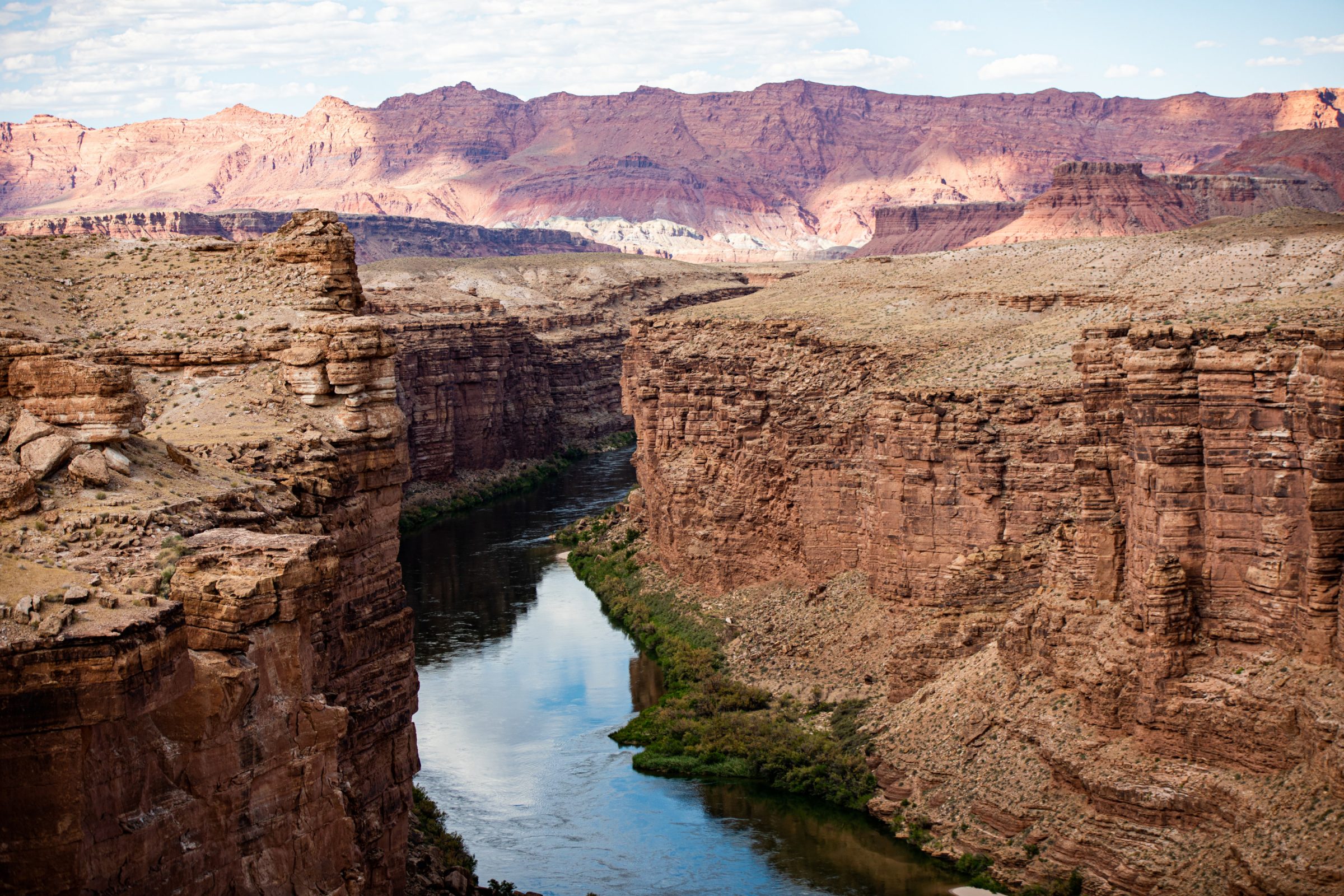 A view of the Grand Canyon showing it's landscape.