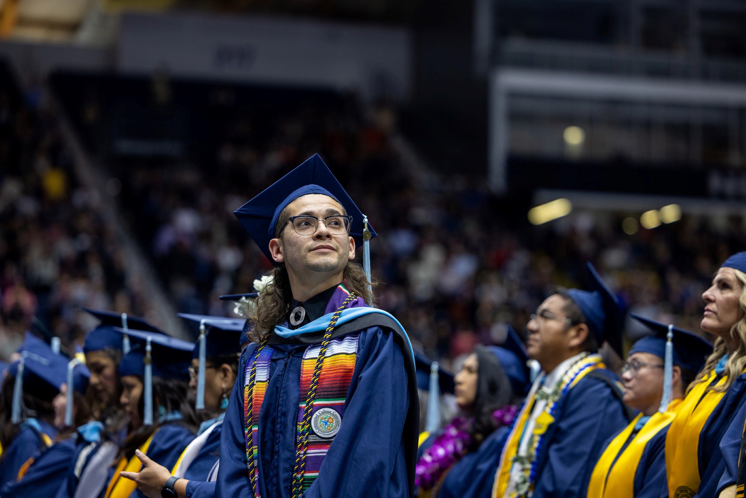 A student at commencement.