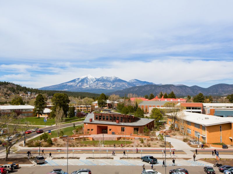 Overview photo of N A U campus in Flagstaff, Arizona..