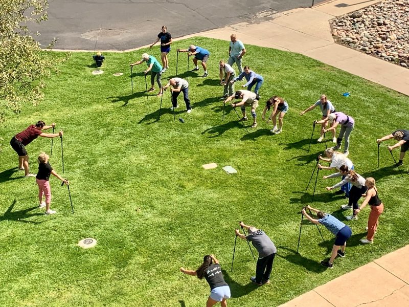 N A U Doctor of Physical Therapy Parkinson's exercise class in action.