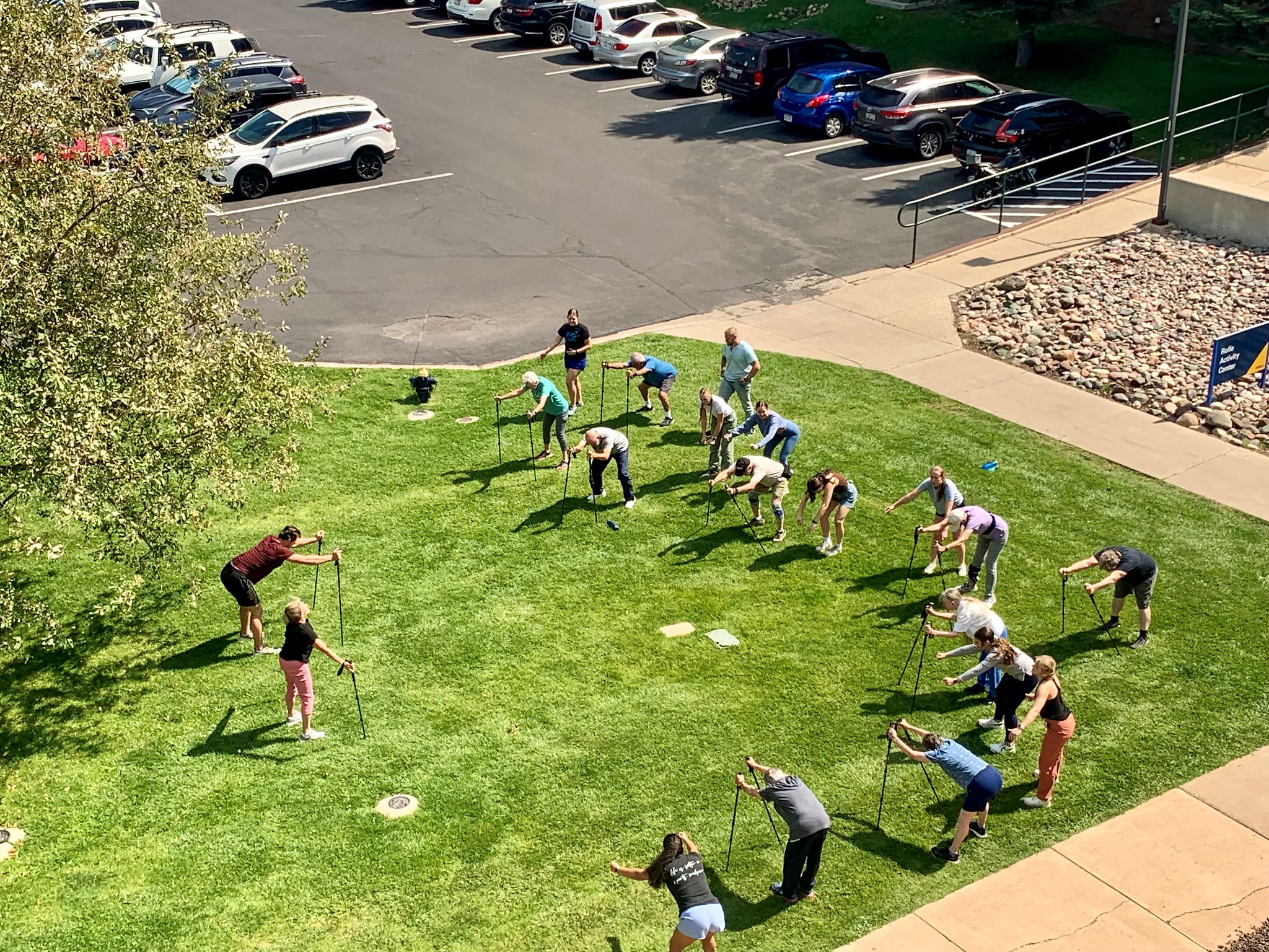 N A U Doctor of Physical Therapy Parkinson's exercise class in action.