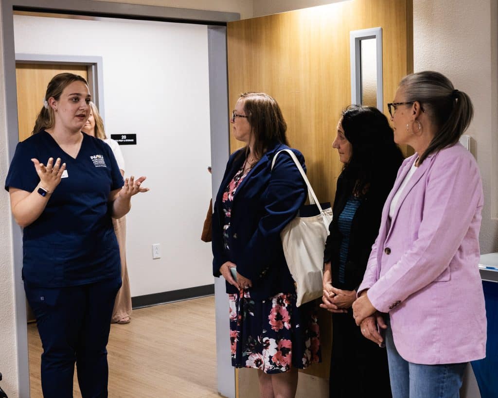 The governor also toured NAU’s new nursing simulation lab and met with nursing students.