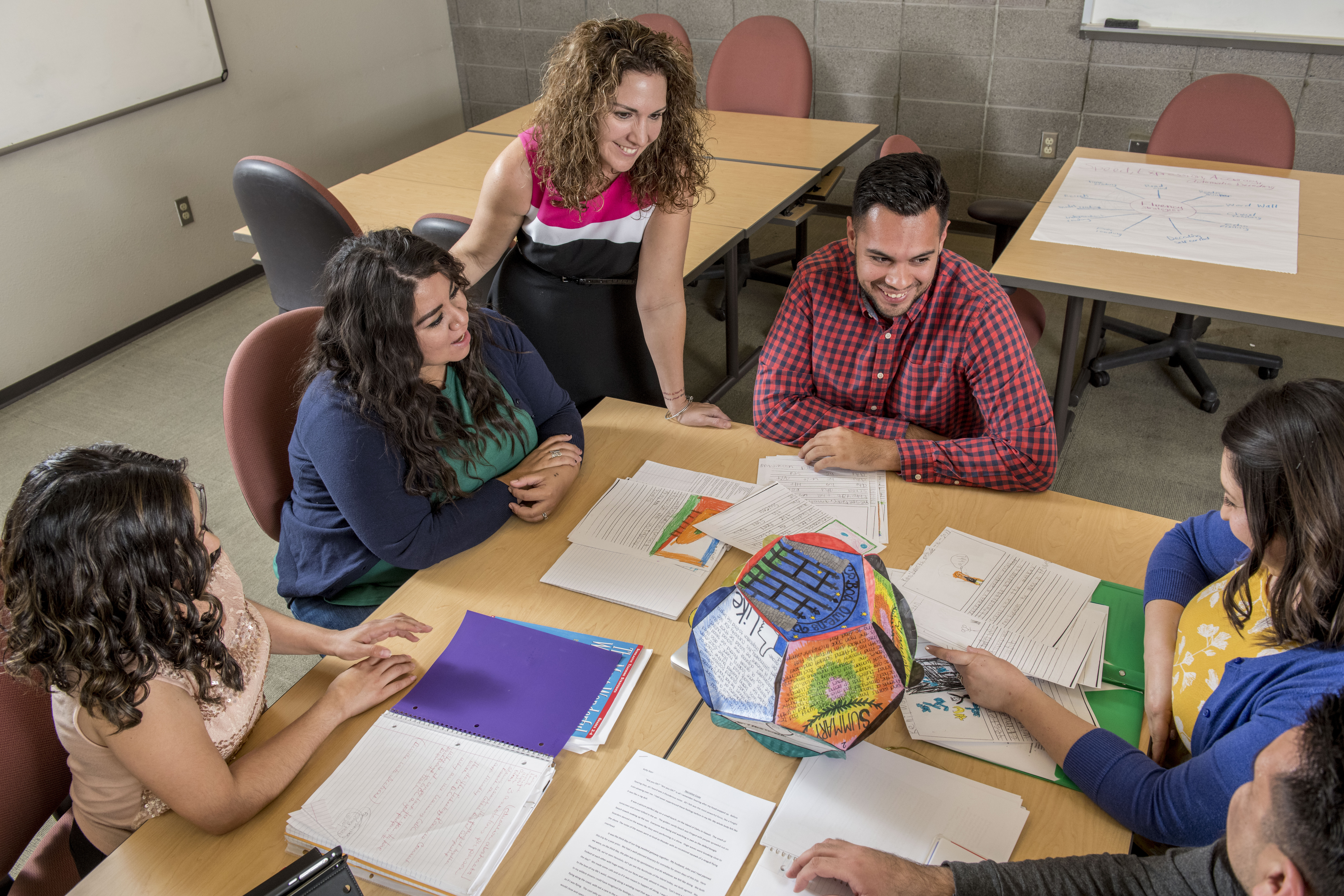 Group of people working on a project together.
