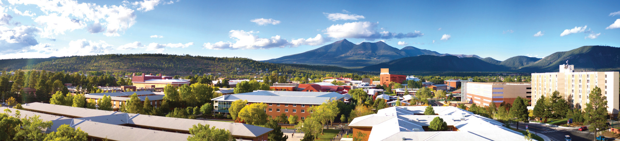 Aerial view of the N A U campus.