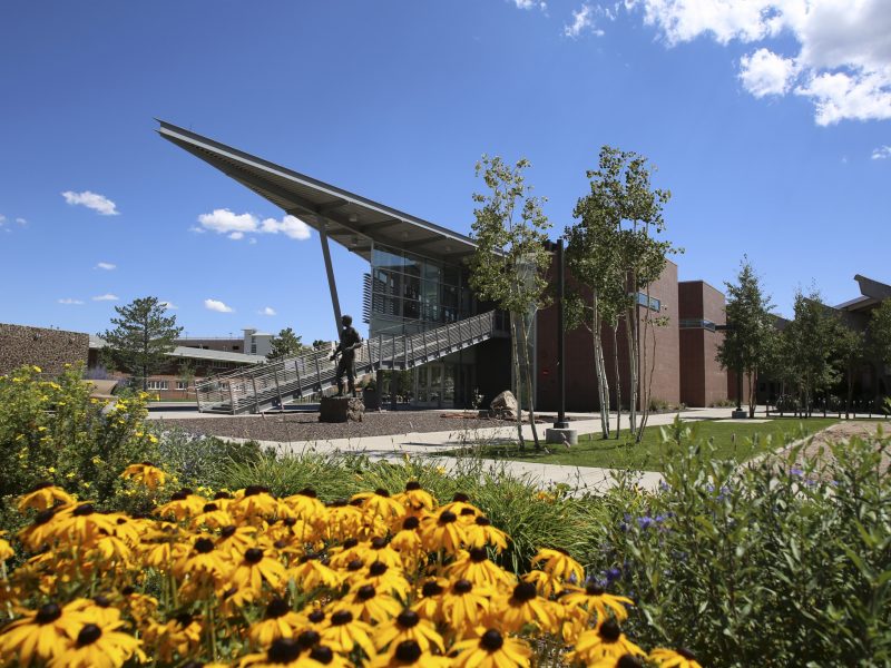 Flowers outside of University Union.