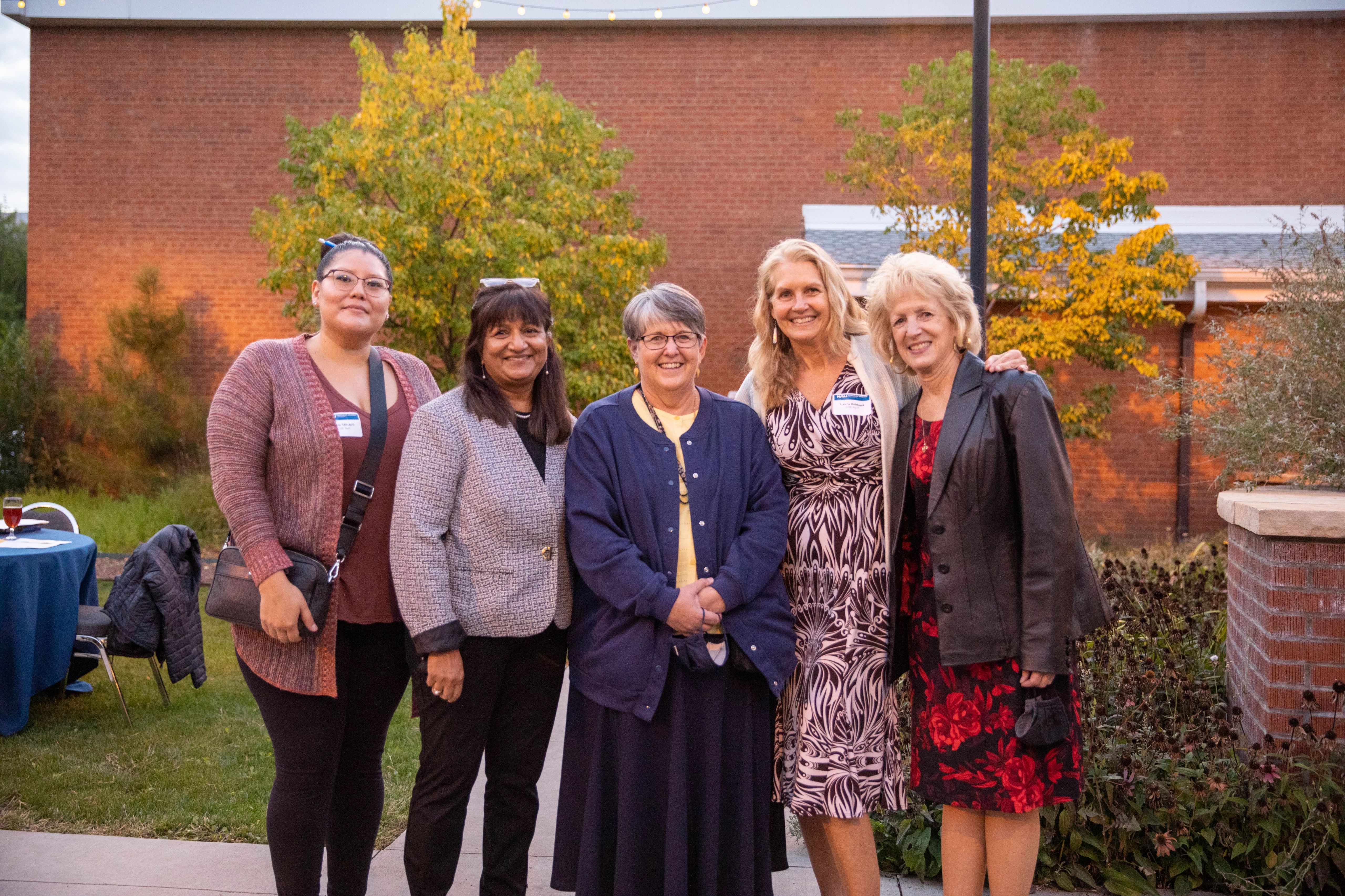 Faculty and staff at the C O E scholarship banquet.