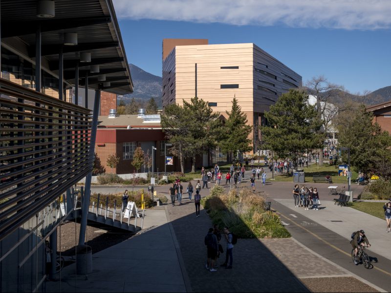 Picture of the Union intersection on N A U campus.