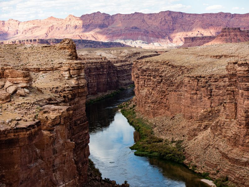 A river flowing through a canyon.