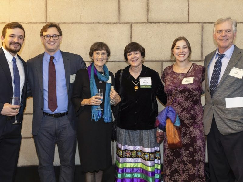 Julie Baldwin alongside her sons Nate and Nick Johnson, mother Jeanne Harding, daughter Isabella Johnson and husband Bill Johnson at the 2022 National Academy of Medicine Class Member Induction Ceremony.