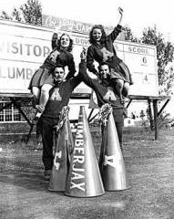 A S C Cheer Squad members featuring the "Block A" symbol at N A U in 1946.