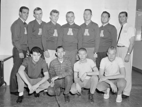 A S C Men’s Golf Team featuring the "Block A" symbol at N A U in 1962.