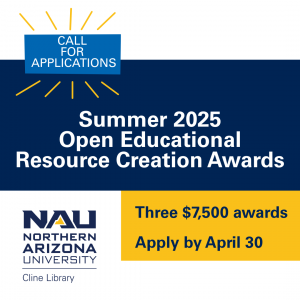Three $7500 awards. Apply by April 30.