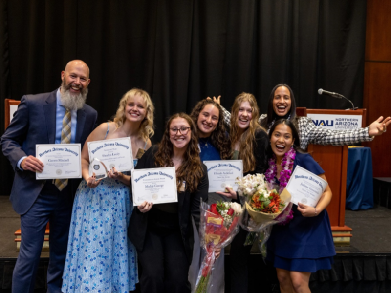 The Gold Axe Winners pose with their awards.