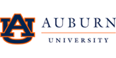 The Auburn University logo consist of an A on top of the letter U with Auburn and University separated by a line to the right.
