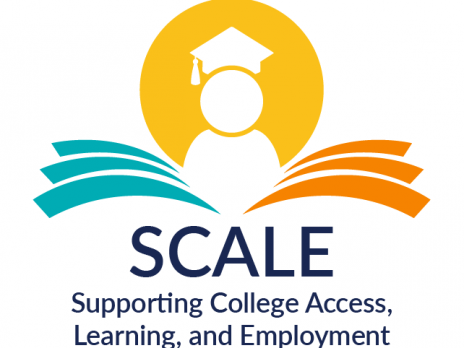 SCALE logo: Supporting College Access, Learning, and Employment