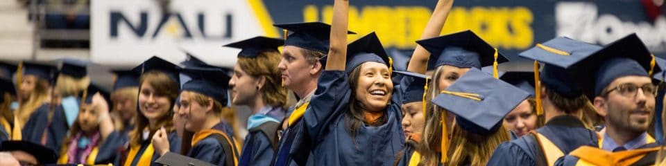 nau students celebrating at graduation